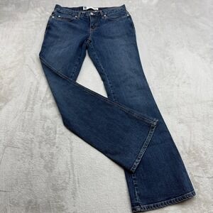 VTG Gap Bootcut Jeans Womens 6 Dark Wash Ultra Low Rise Stretch Retro Y2K Denim